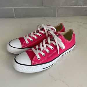 Women’s Converse All Stars low top, pink, size 9